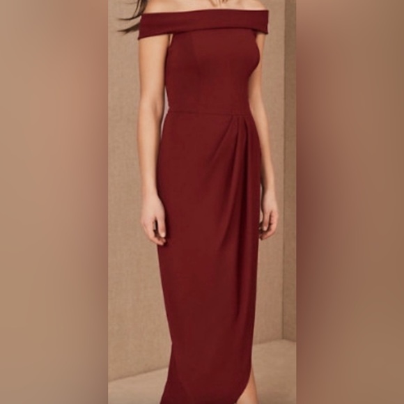 Anthropologie BHDLN size 0 burgundy maxi dress - Picture 1 of 10